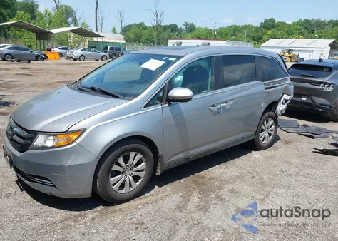 2016 Honda Odyssey Ex-L из США, поврежденный, VIN 5FNRL5H67GB095933